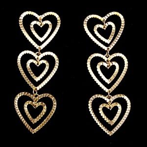 Home is Where the Heart is Drop Earrings - Gold